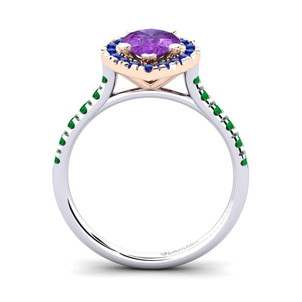 14k White & Rose Gold Engagement Ring Oiffe