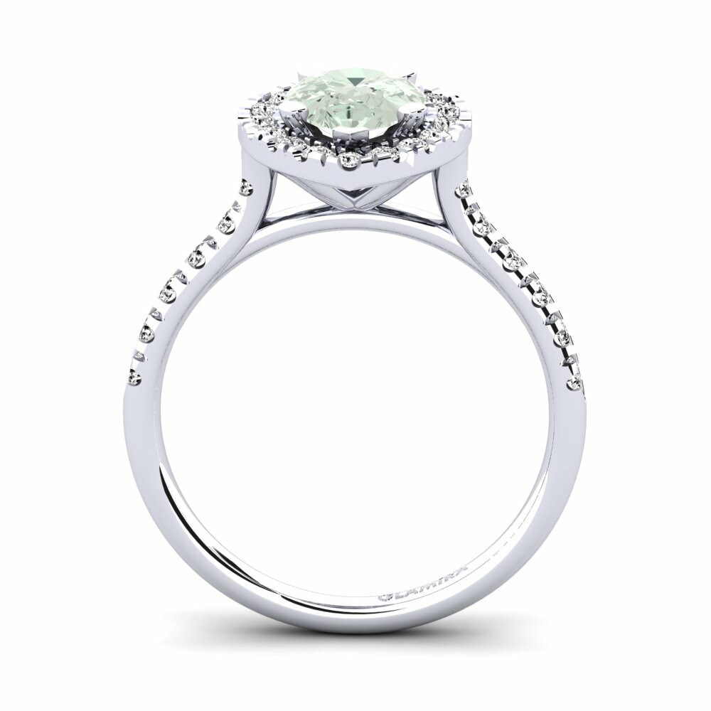 Zeleni ametist Zaročni prstan Oiffe