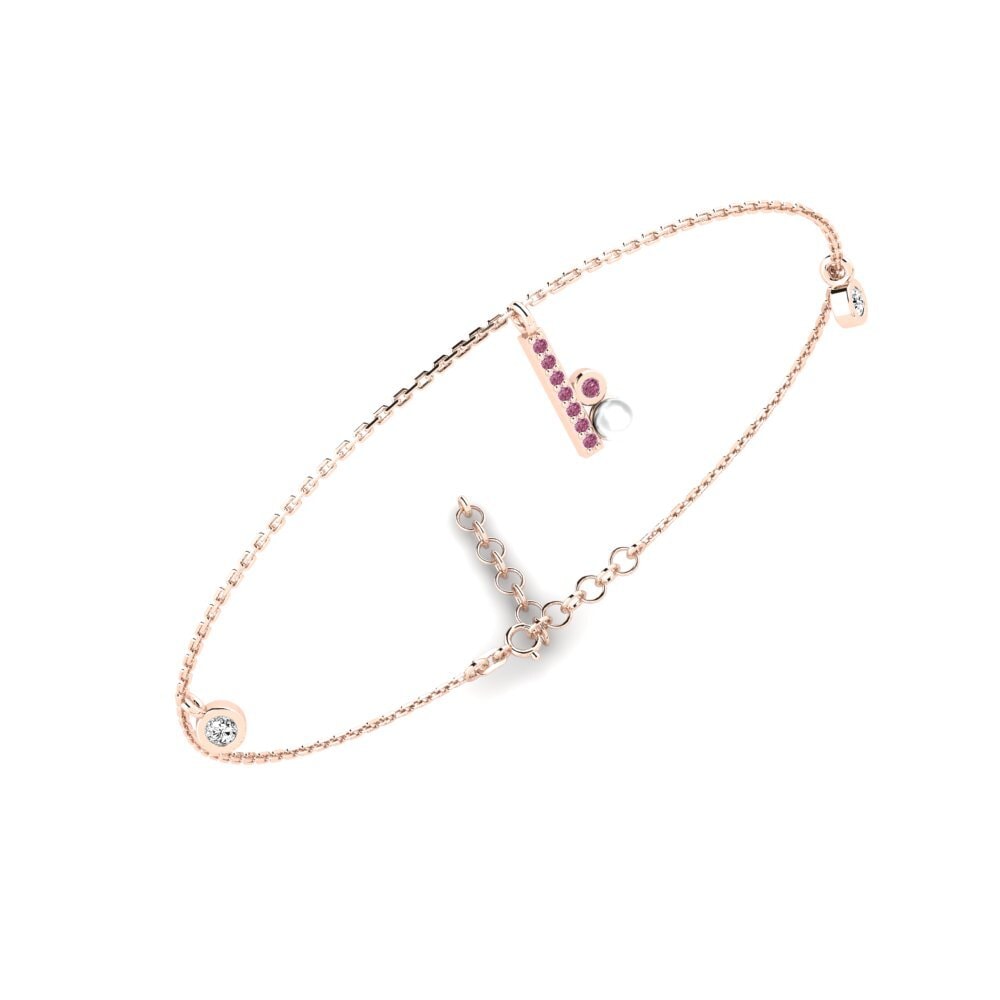 Rotgold 585 Rhodolit-Granat Damen armband Okoma