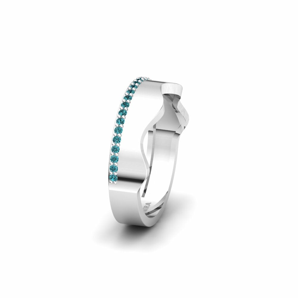 Diamant Bleu Alliance pour femme Olerios