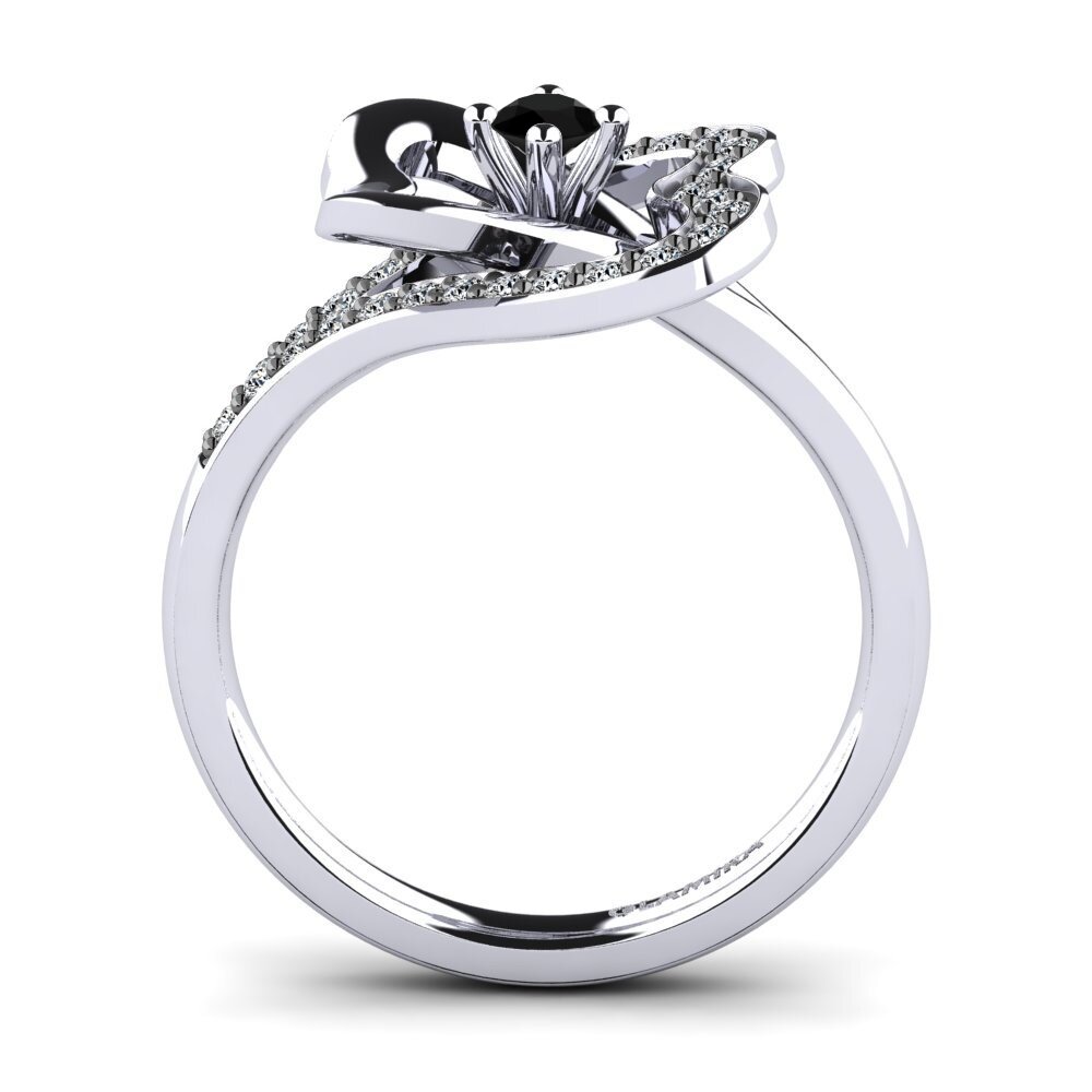 Black Diamond Engagement Ring Olevia 0.1 crt