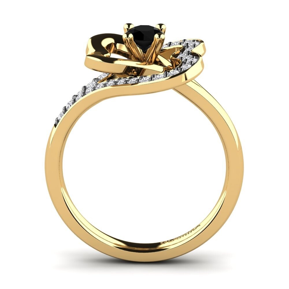 Black Diamond Engagement Ring Olevia 0.25 crt