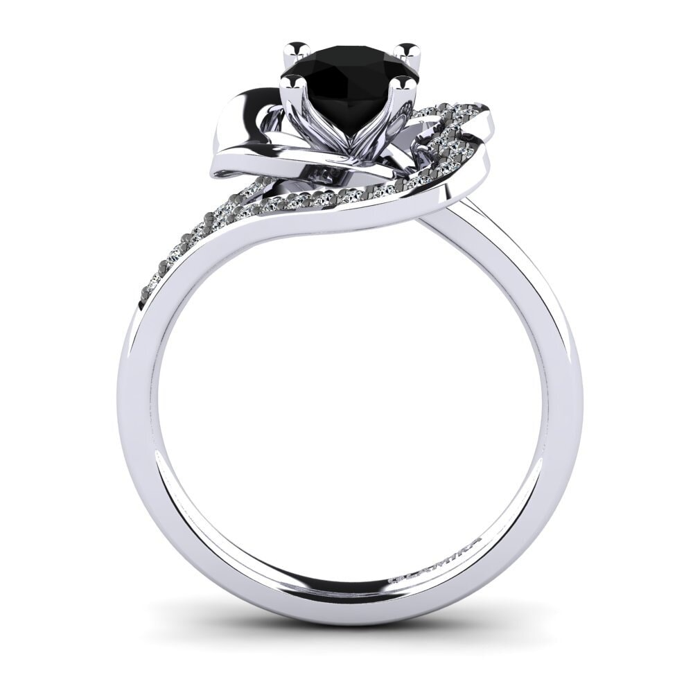 Black Diamond Engagement Ring Olevia 0.8 crt