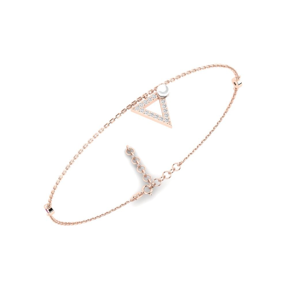 Rotgold 585 Rhodolit-Granat Damen armband Omhlophe