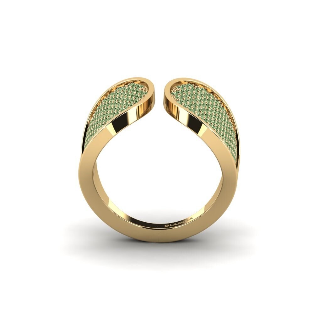 Diamante Verde Anillo Onceat