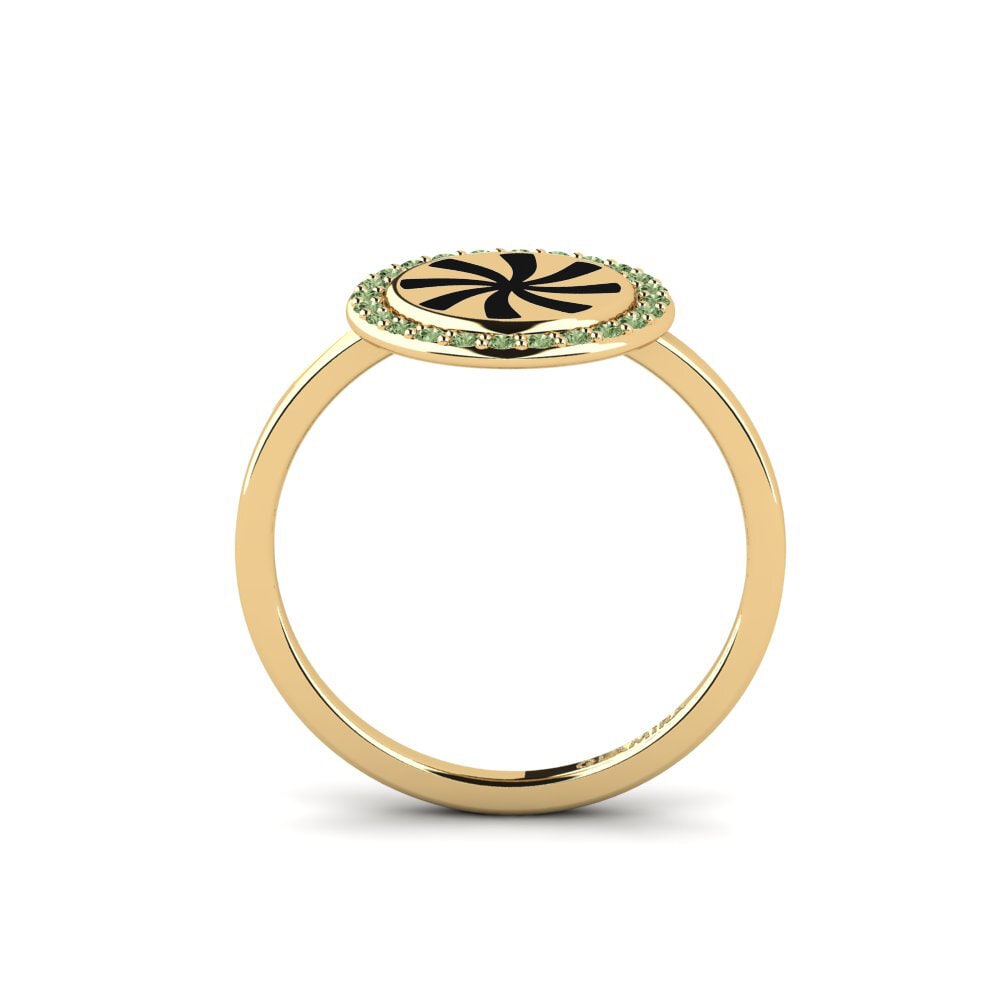 Diamante Verde Anillo Oncil