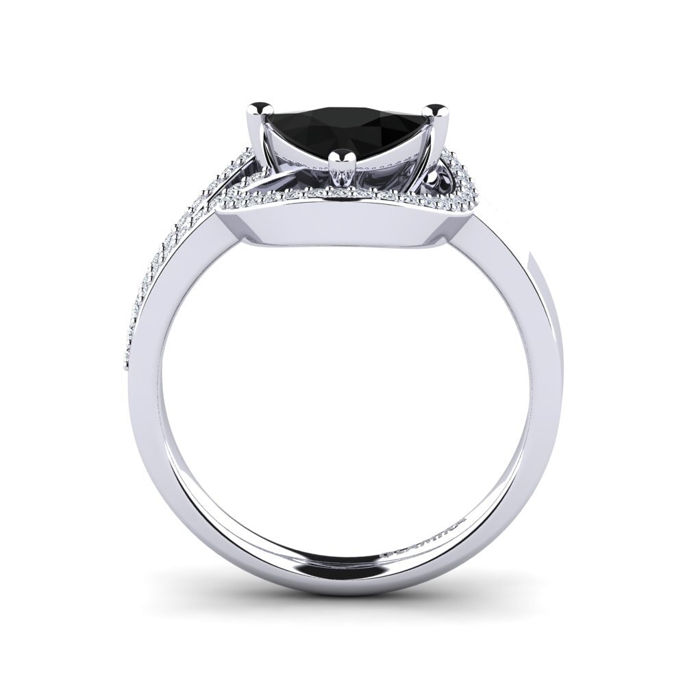 Black Diamond Engagement Ring Ondine