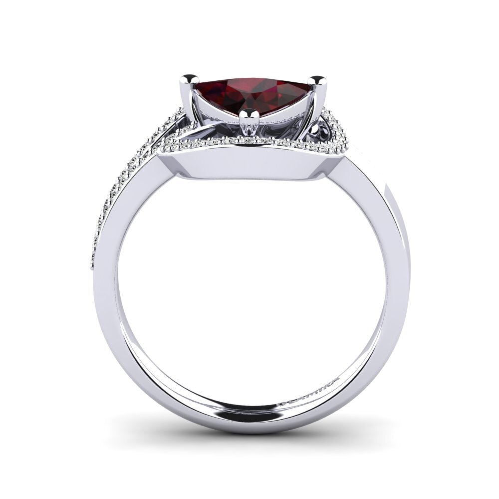 Trillion Garnet Engagement Ring Ondine