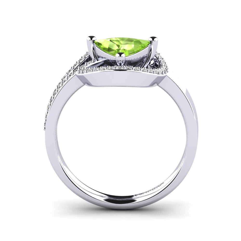 Trillion Peridot Engagement Ring Ondine