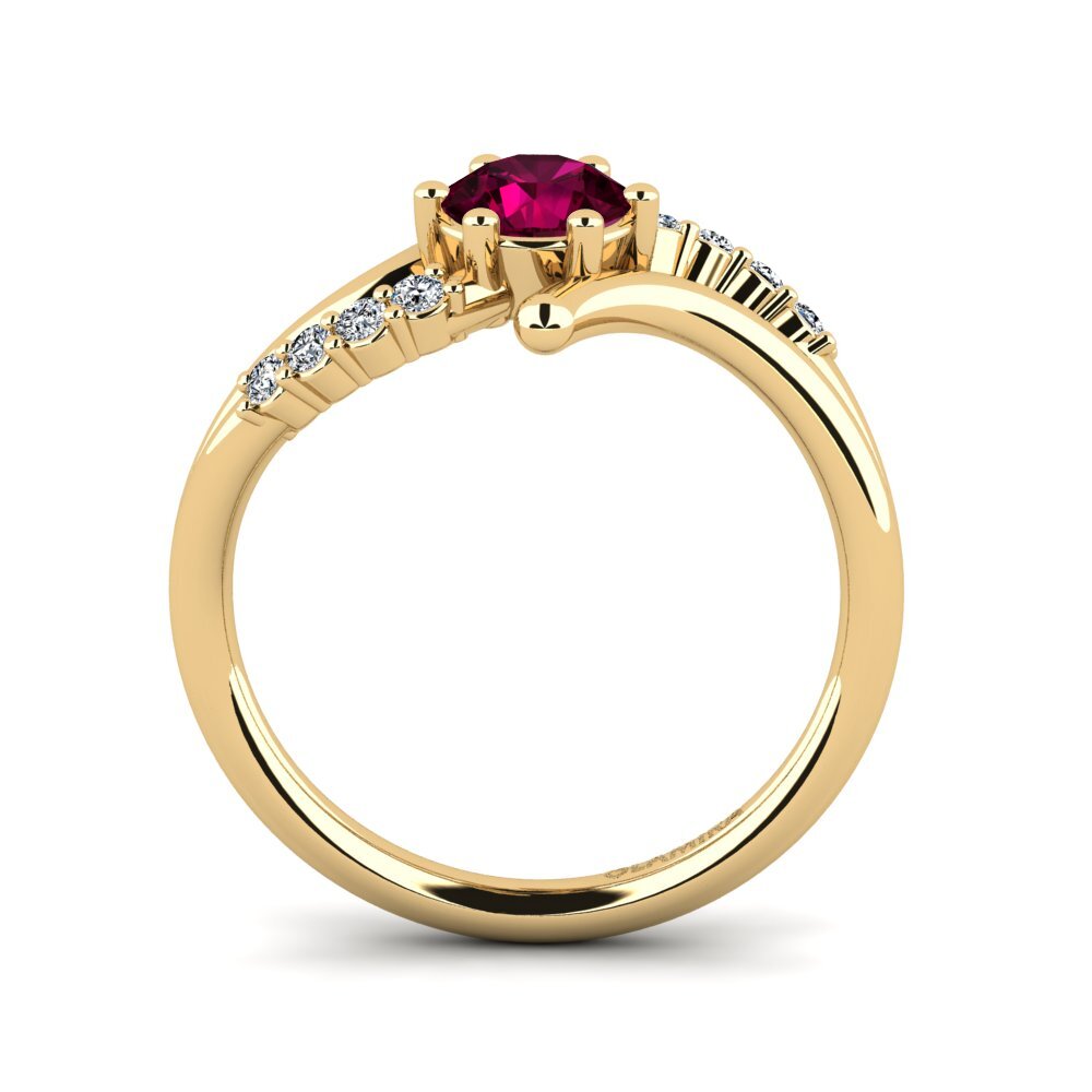 Rhodolite Garnet Women's Ring Onearm