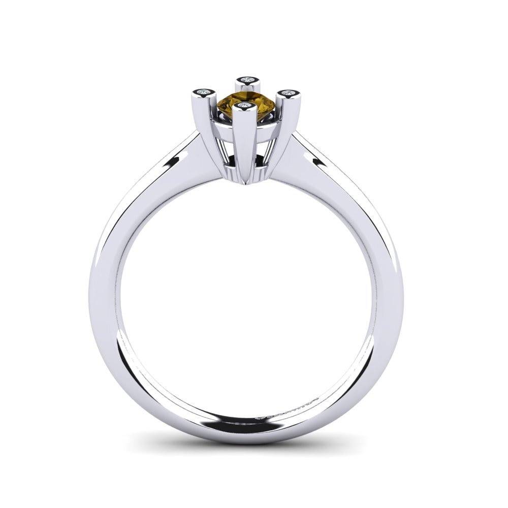 Brown Zircon Engagement Ring Onella