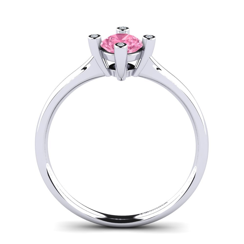 Zafiro Rosado Anillo de compromiso Onella 1.0 crt