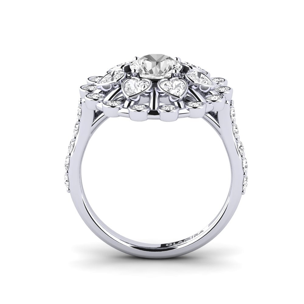 White sapphire Engagement Ring Ongles