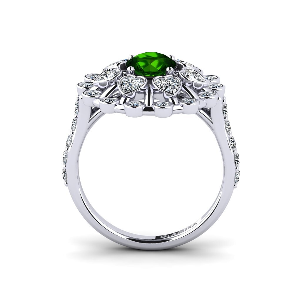 Green Tourmaline Engagement Ring Ongles