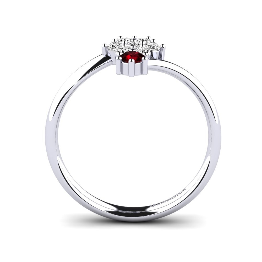 Granate Anillo Onlaid