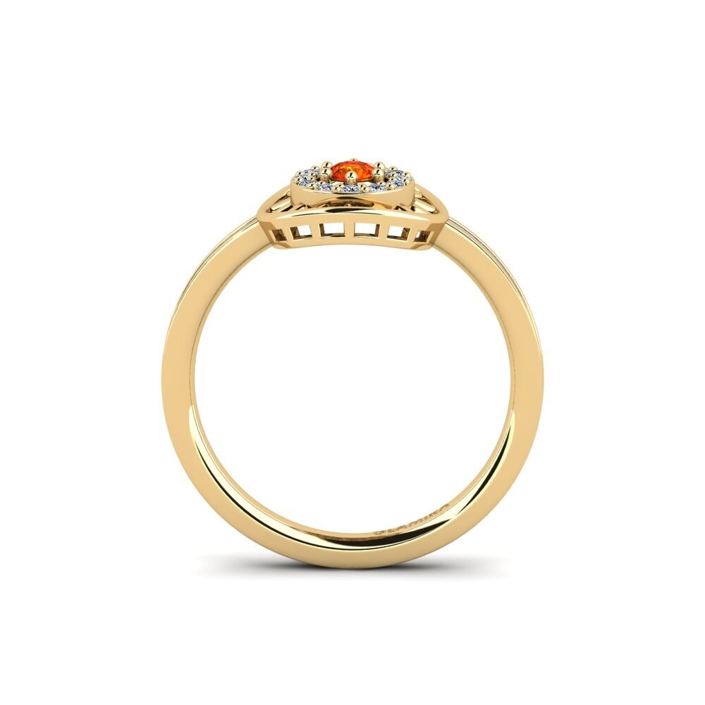 Orangefarbener Saphir Ring Ontle
