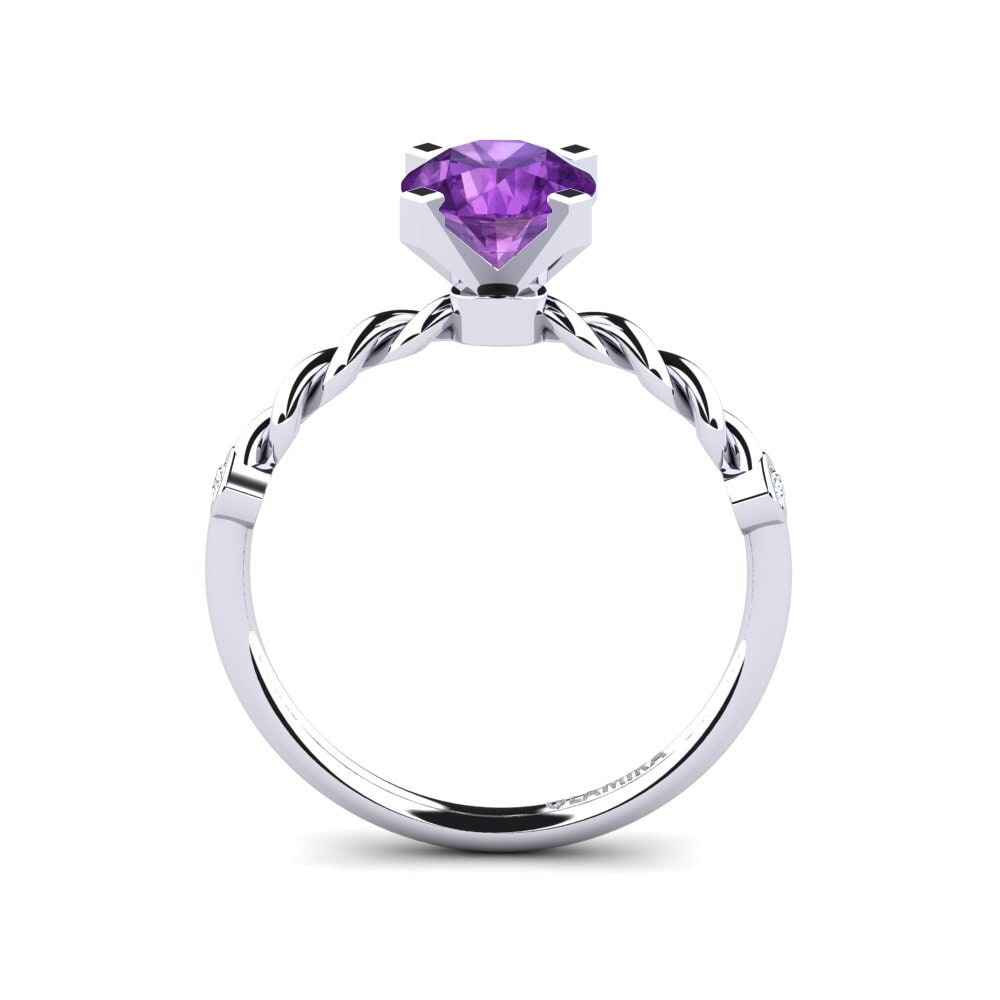 Amethyst Engagement Ring Opalina