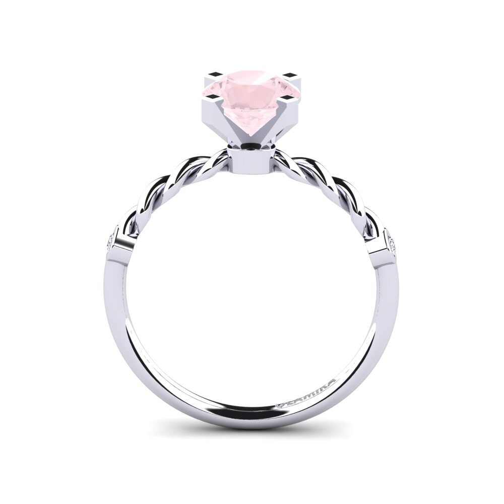 Rose Quartz Engagement Ring Opalina