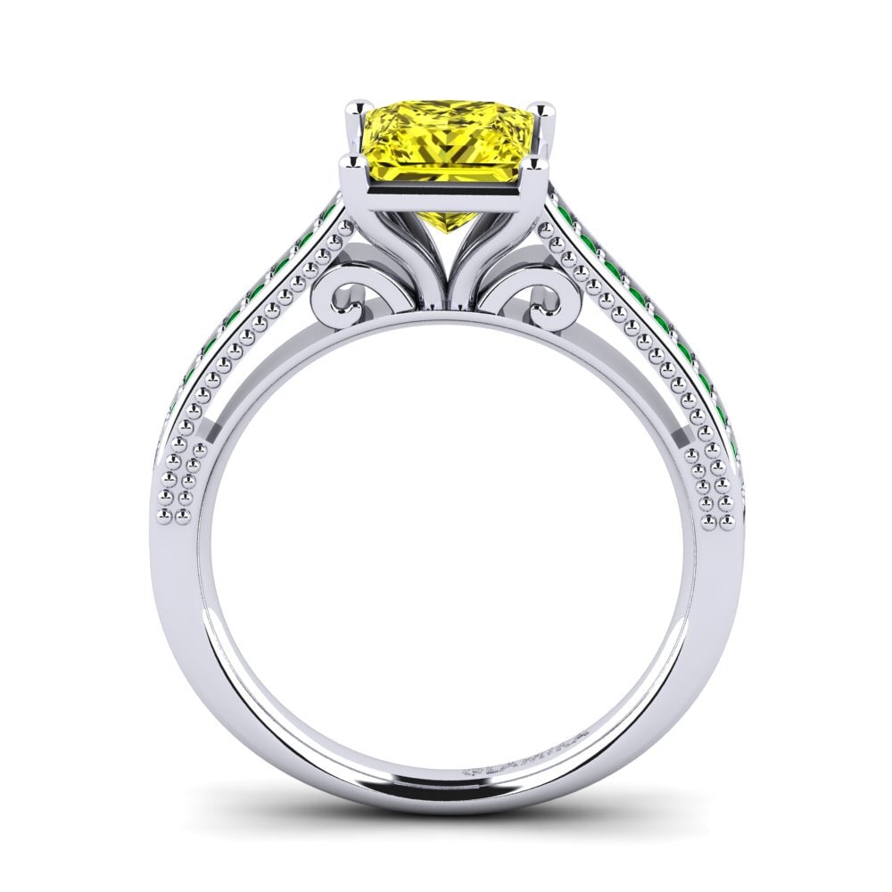 950 Platinum Yellow Diamond Engagement Ring Lucetta