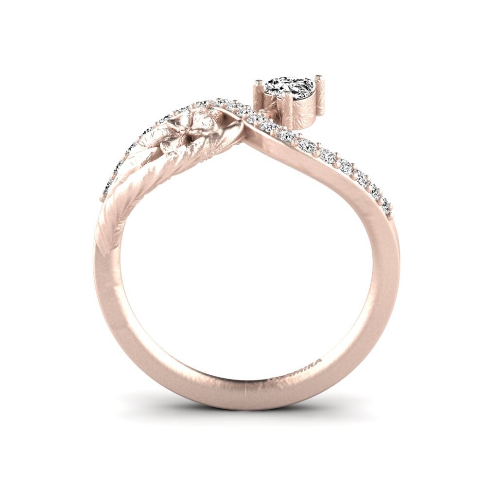 Corazón Moissanita Anillo Leatha