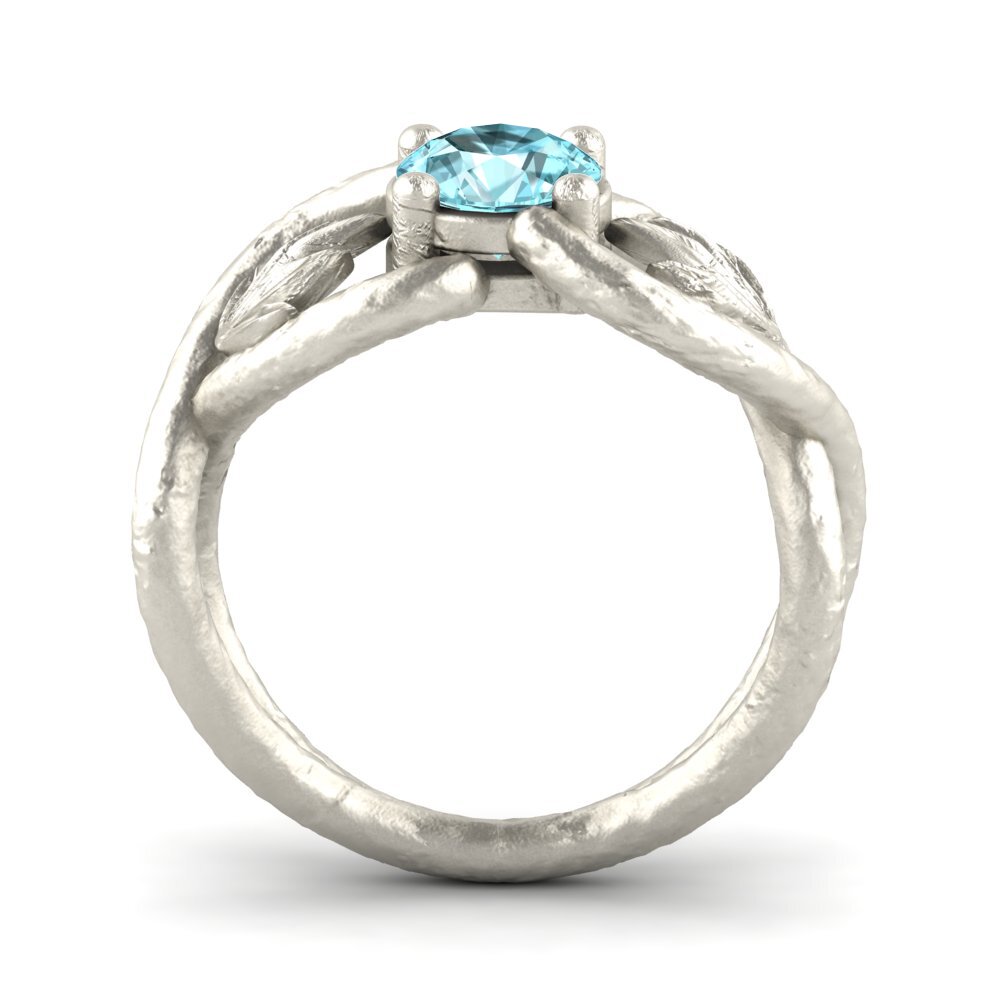 Circón Azul Anillo de compromiso Louvenia