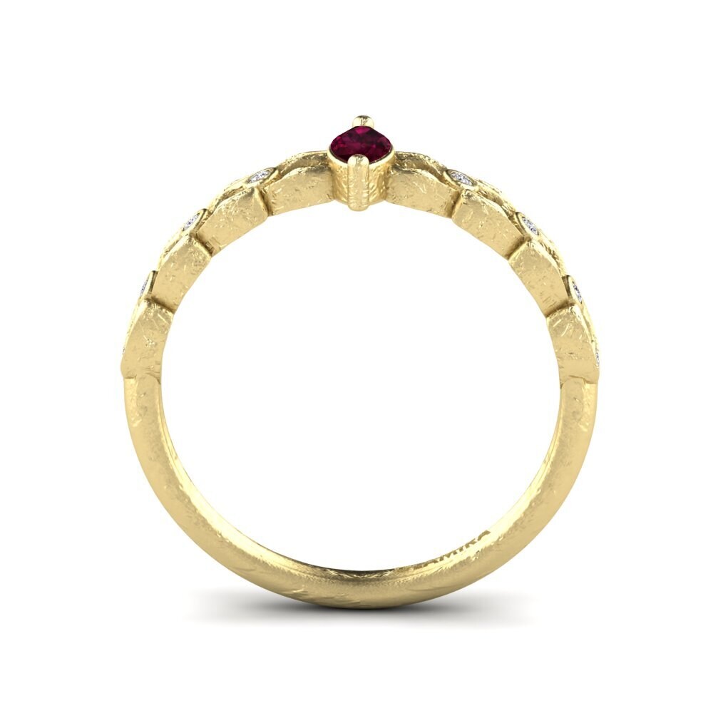 Rhodolite Garnet Engagement Ring Ronald