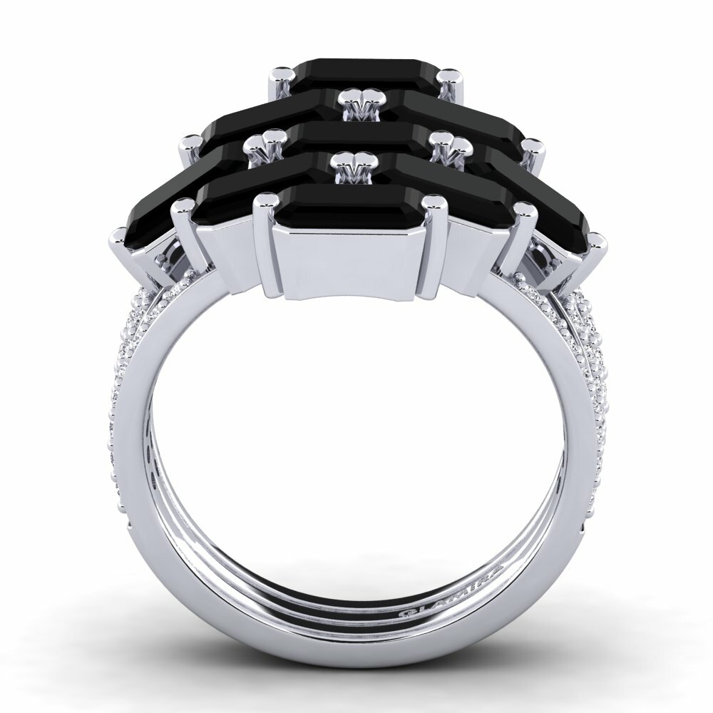 Onyx Noir Bague Orina