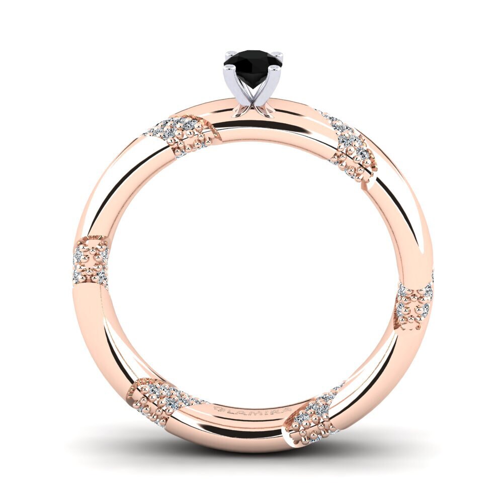 Black Diamond Engagement Ring Orlena 0.16 crt