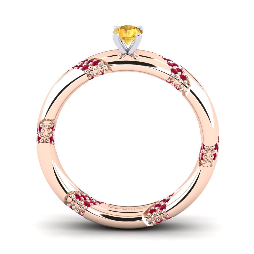 Citrine Engagement Ring Orlena 0.16 crt