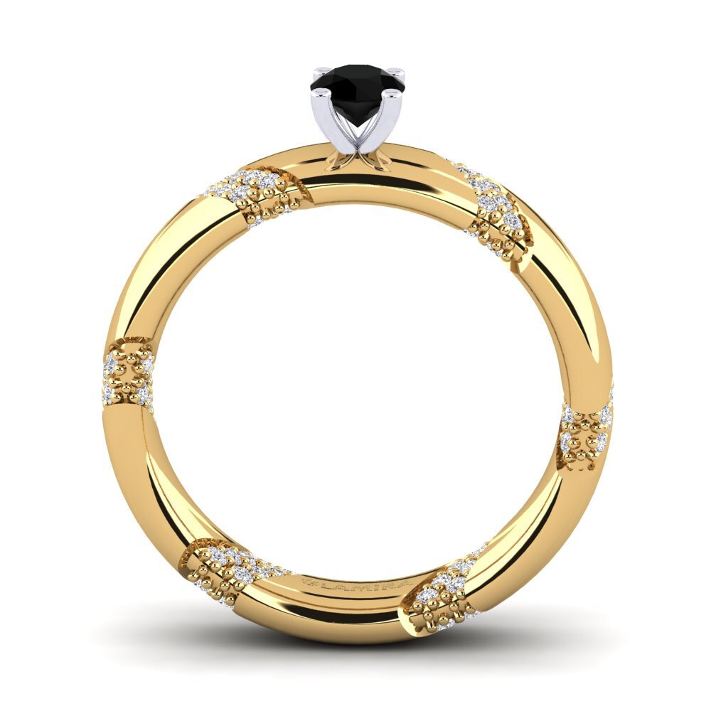 Black Diamond Engagement Ring Orlena 0.25 crt