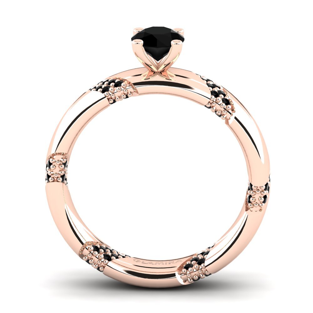 Black Diamond Engagement Ring Orlena 0.5 crt