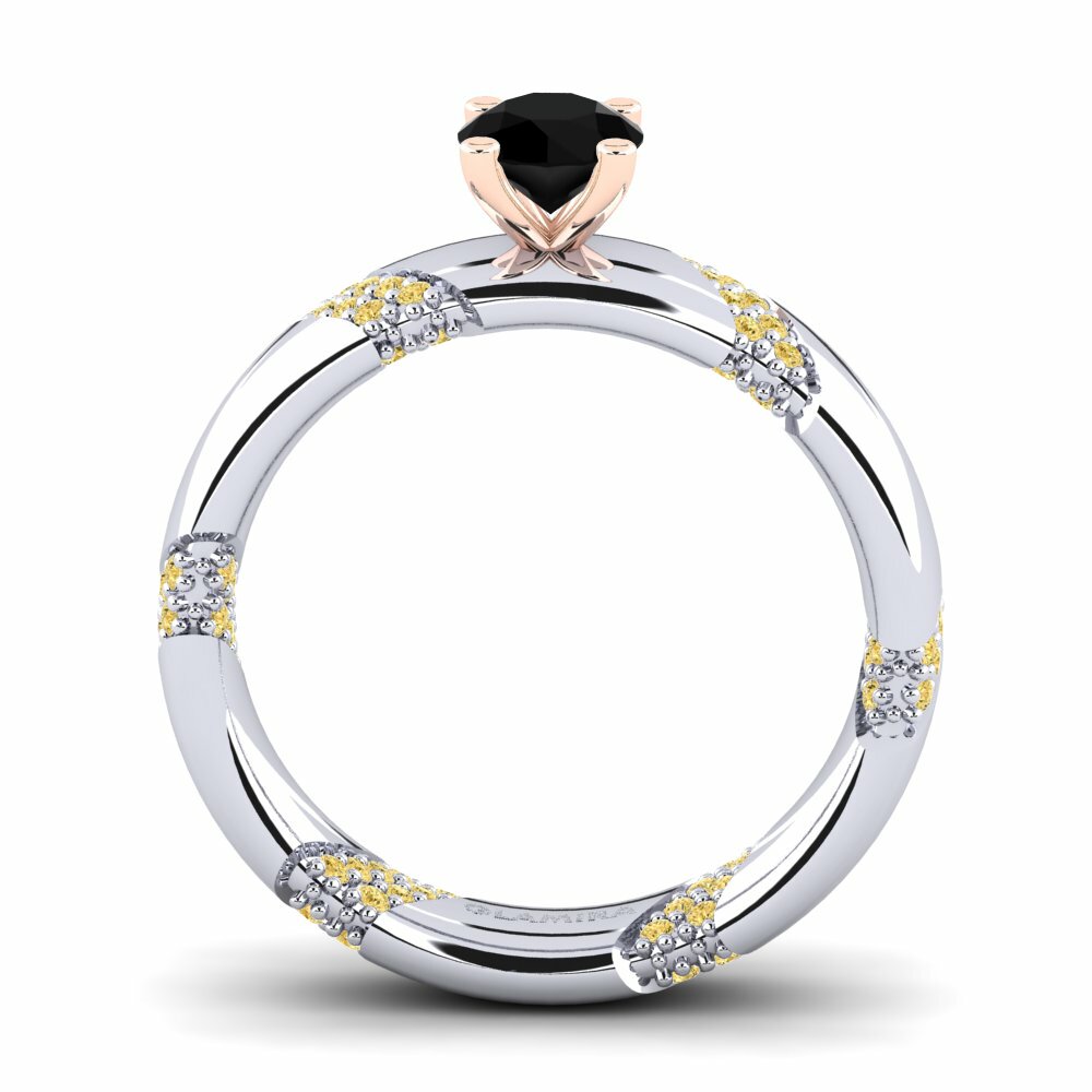 14K Wit & Rood Goud Verlovingsring Orlena 0.5 crt