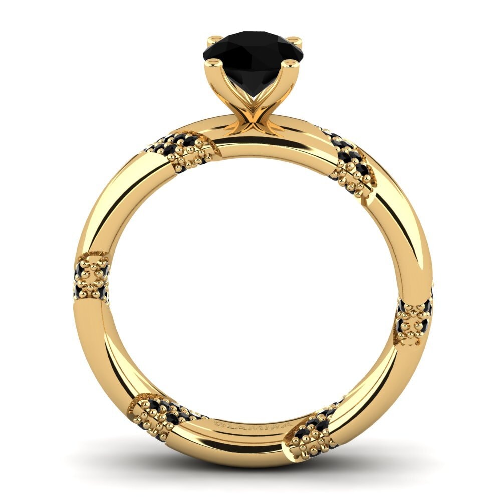 Black Diamond Engagement Ring Orlena