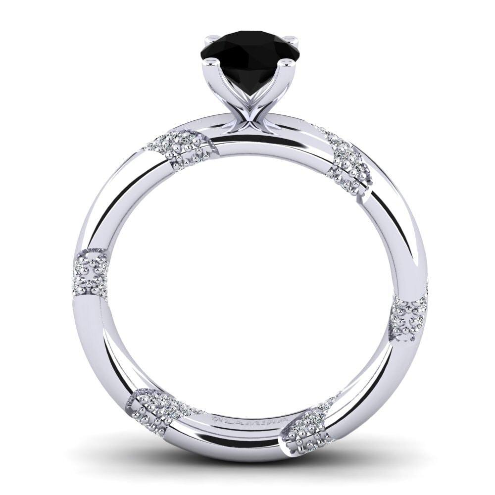 Black Diamond Engagement Ring Orlena 0.8 crt