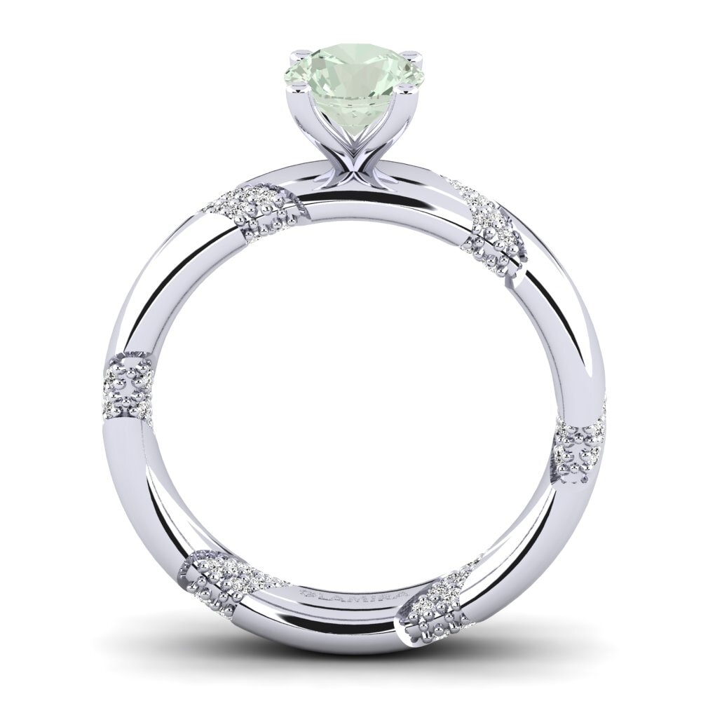 Amatista verde Anillo de compromiso Orlena 0.8 crt