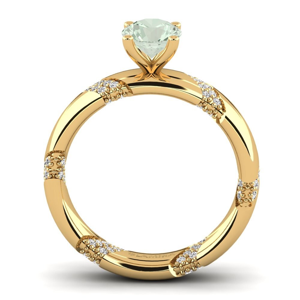 Amatista verde Anillo de compromiso Orlena