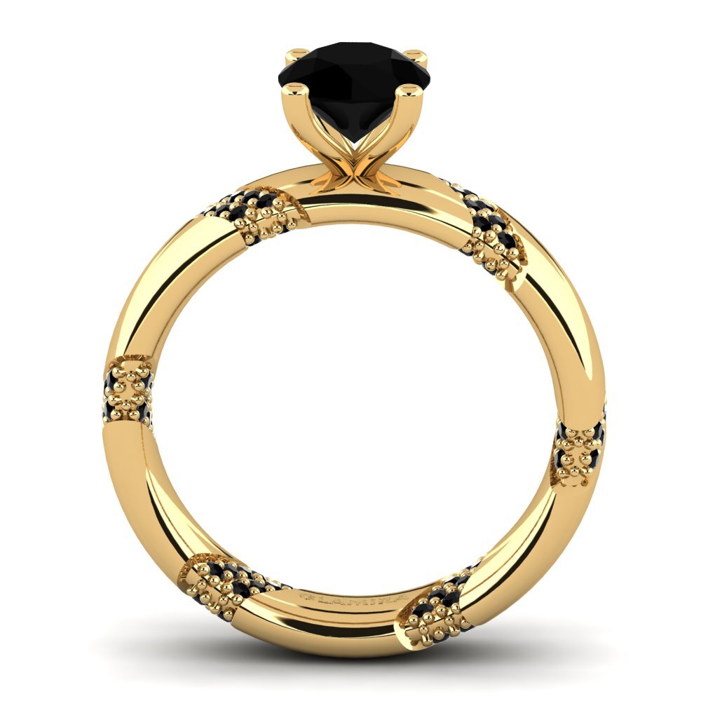 Black Diamond Engagement Ring Orlena 1.0 crt