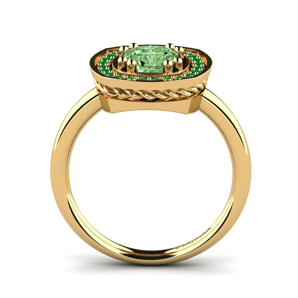 Green Diamond Engagement Ring Orva