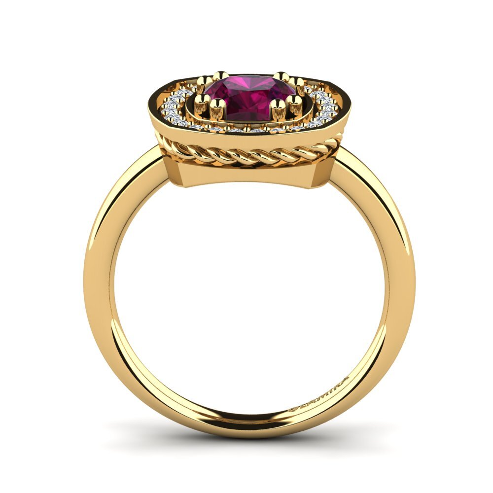 Rhodolite Garnet Engagement Ring Orva