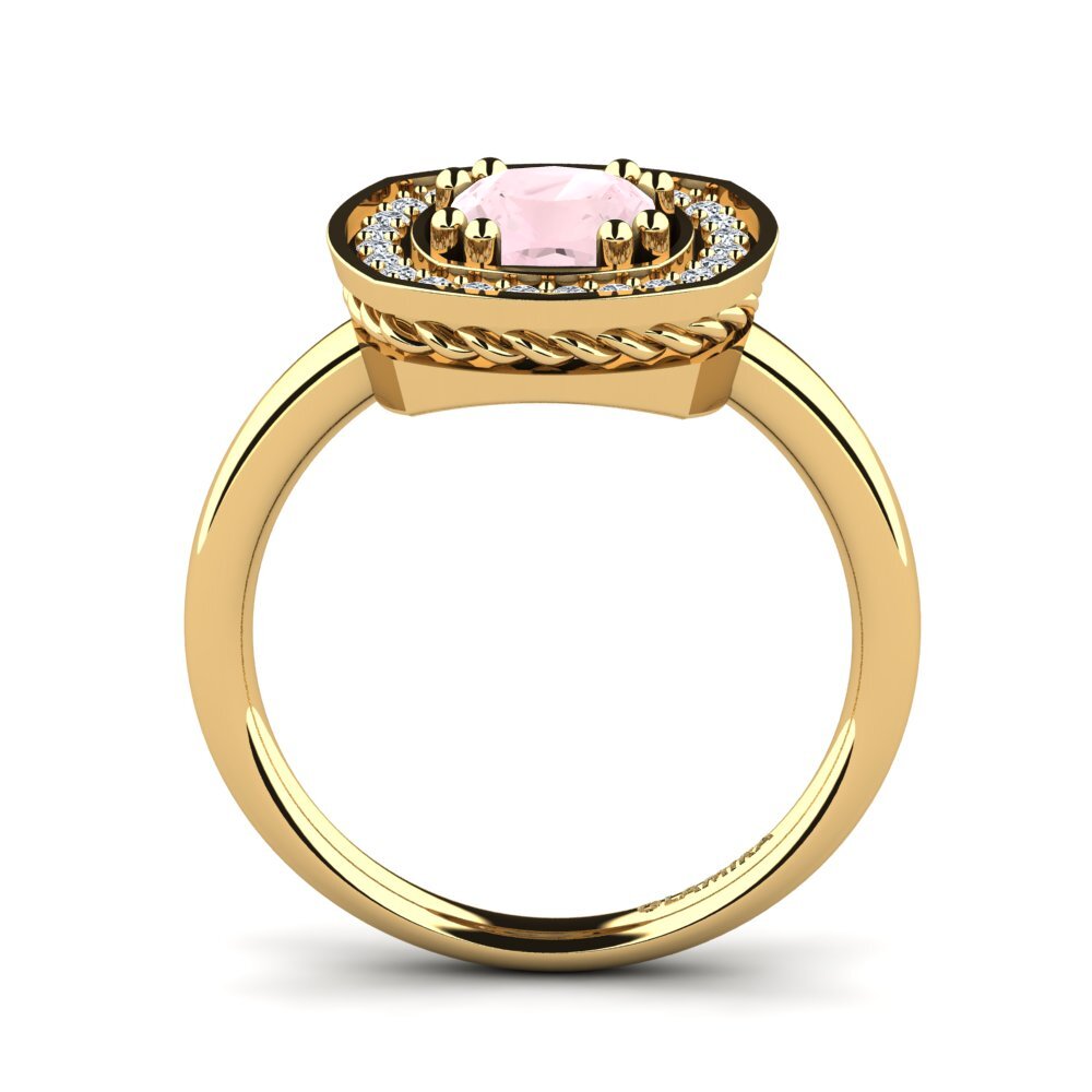 Rose Quartz Engagement Ring Orva