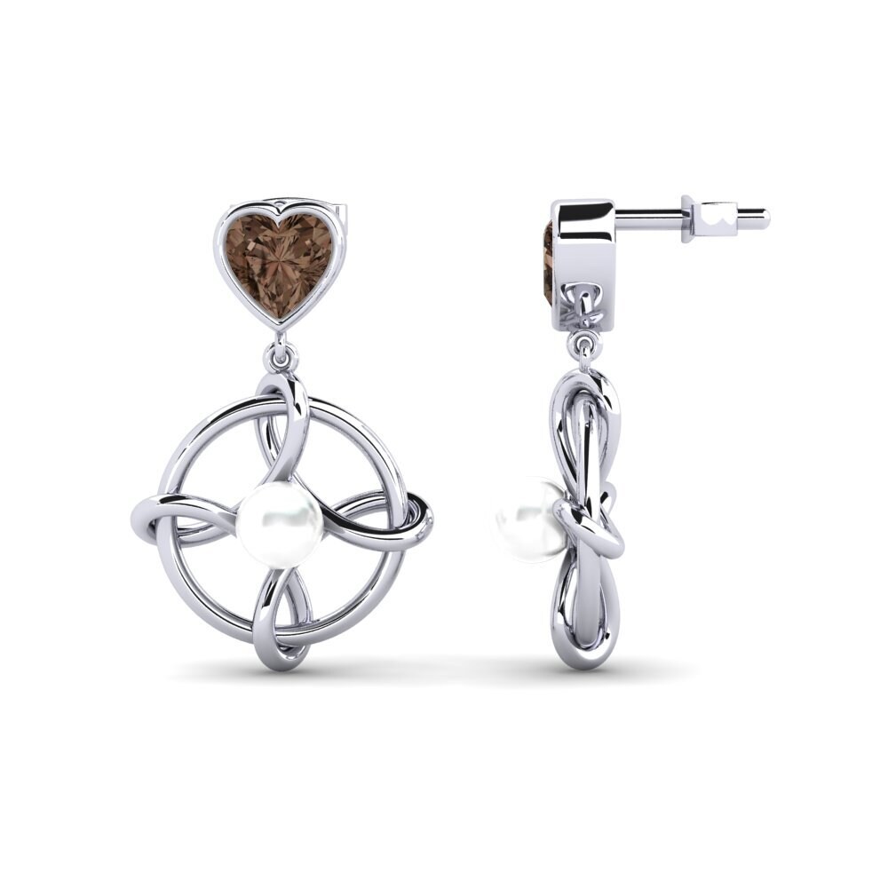 Rook Kwarts Dames Oorbellen Osservare