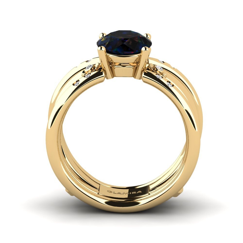 Black Opal Ring Otenden SET