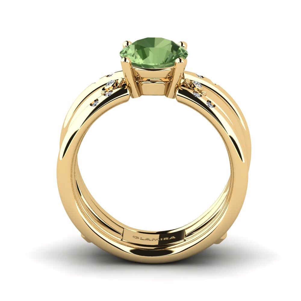 Zafiro Verde Anillo Otenden SET