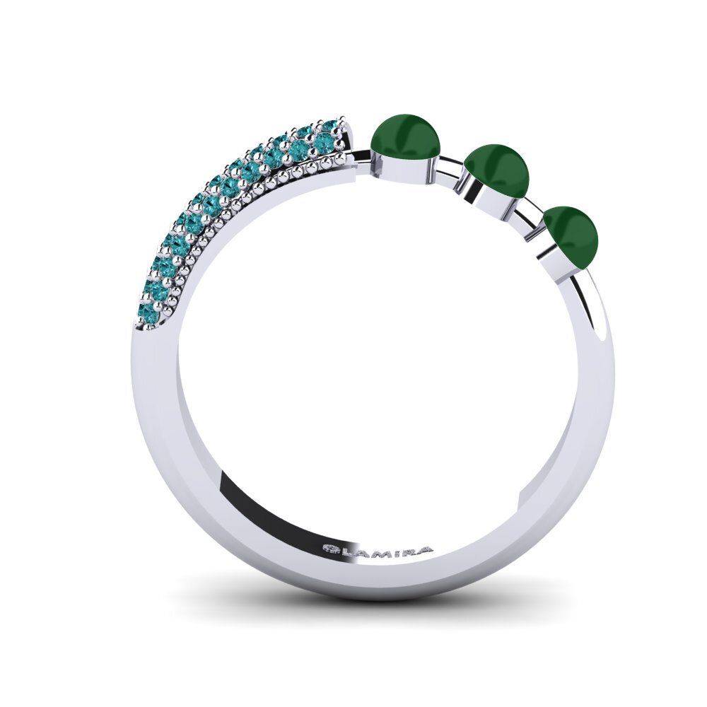 Diamante Azul Anel Overskyet