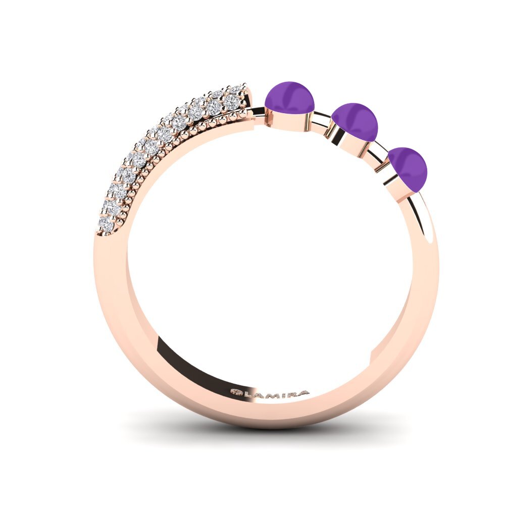 14ct Rose Gold Ring Overskyet