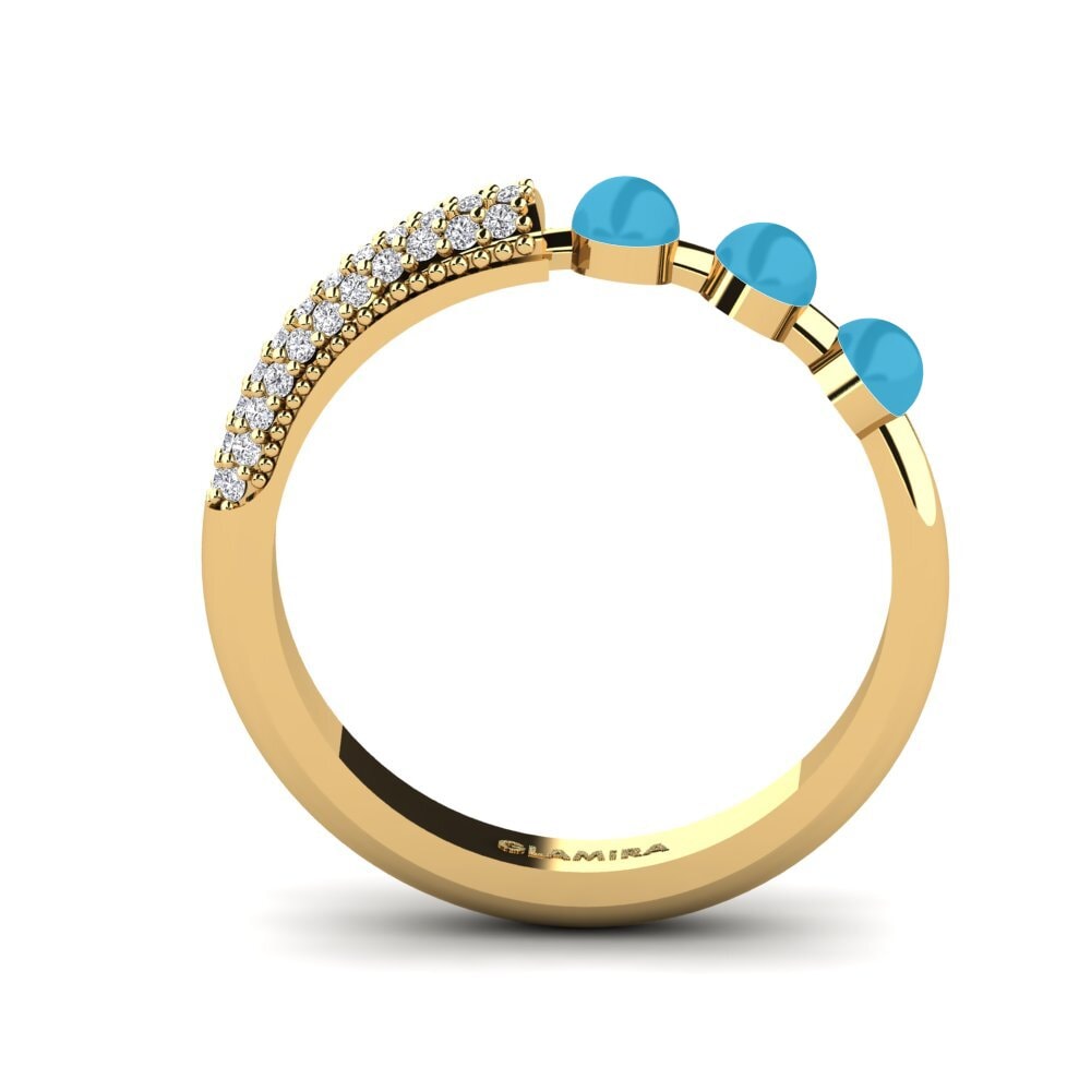 18ct Yellow Gold Ring Overskyet