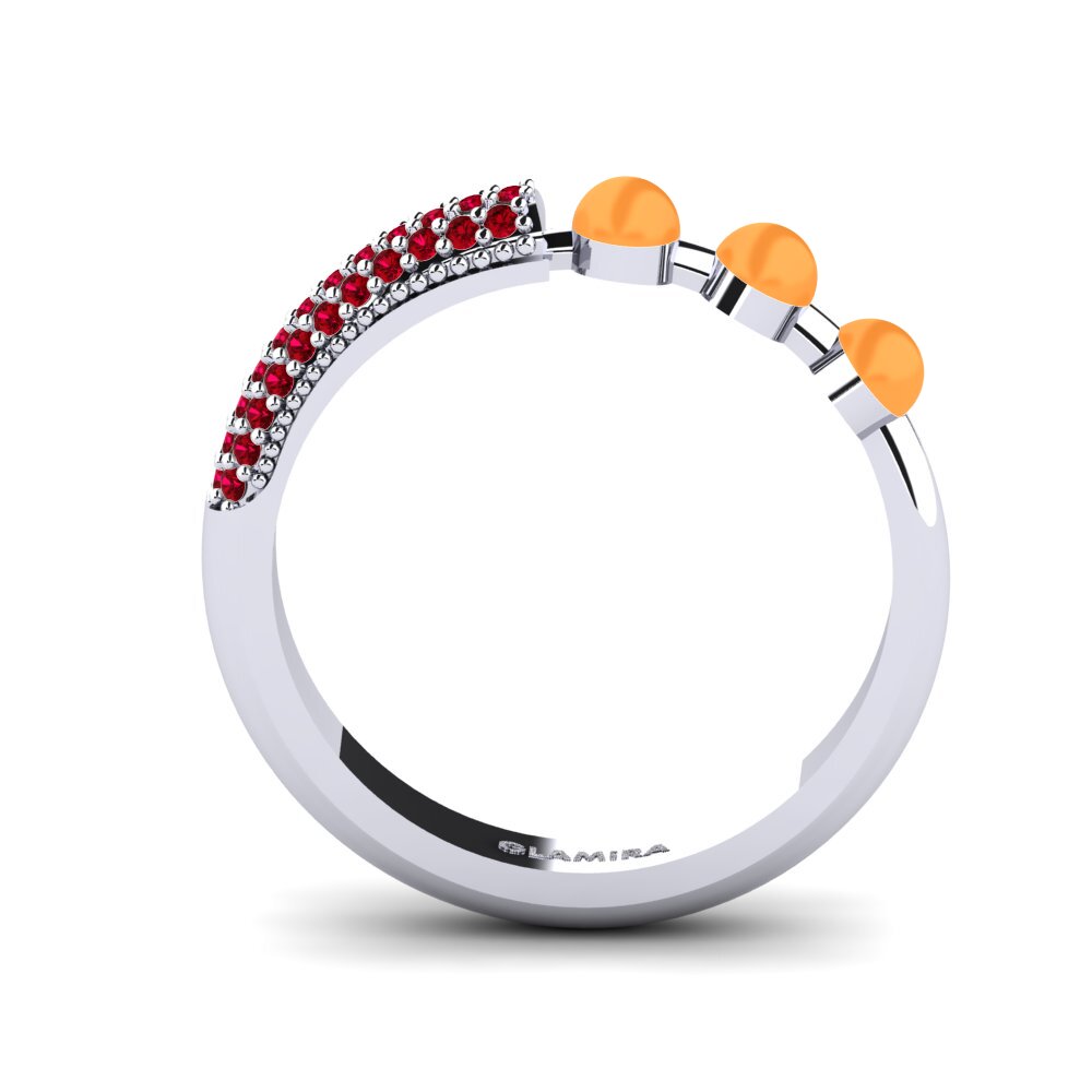 Red Zirconia Ring Overskyet