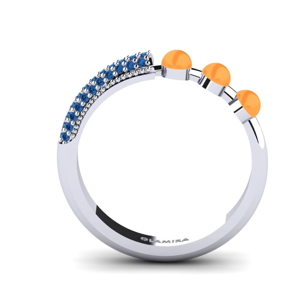 Dunkelblauer Zirkonia Ring Overskyet