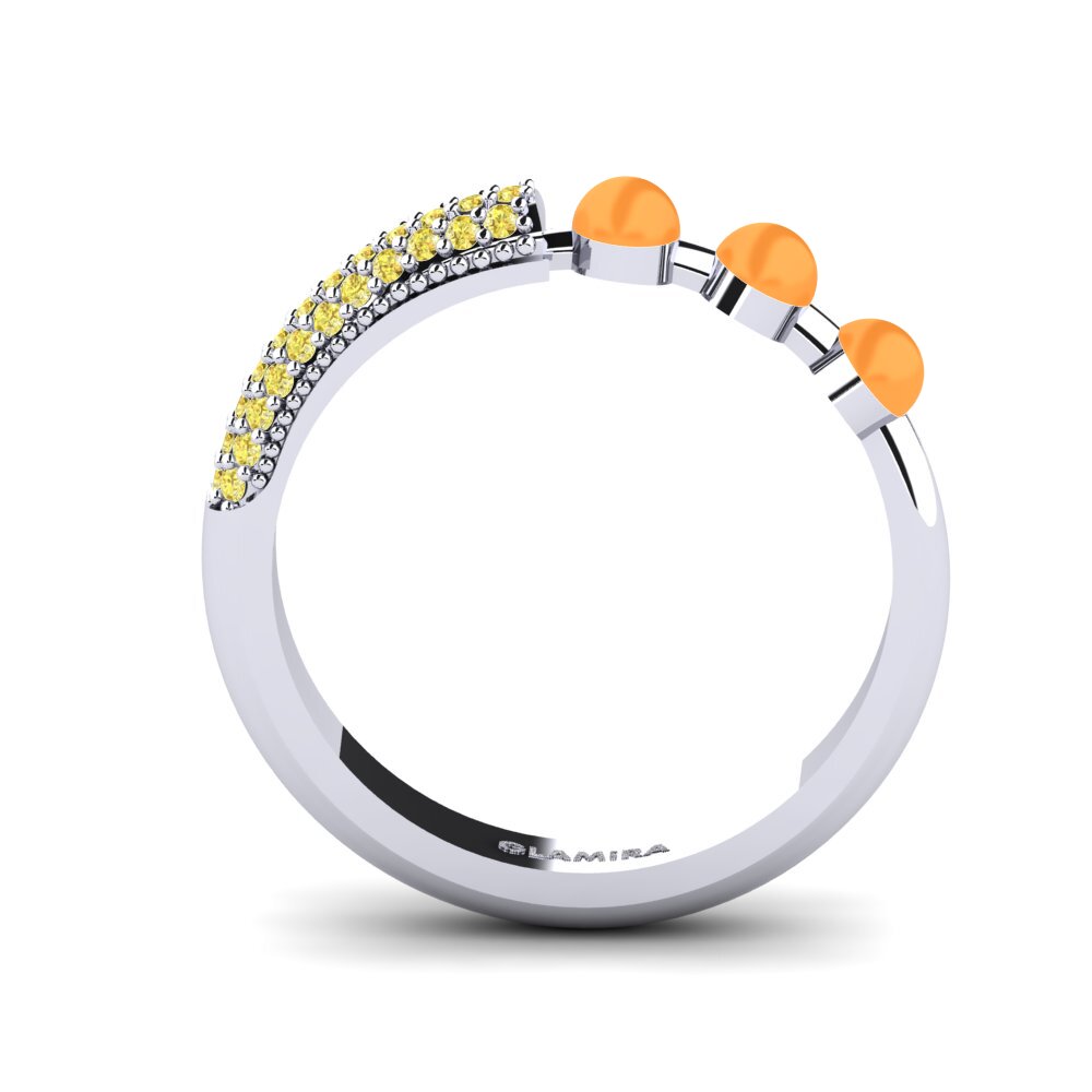 Gelber Saphir Ring Overskyet