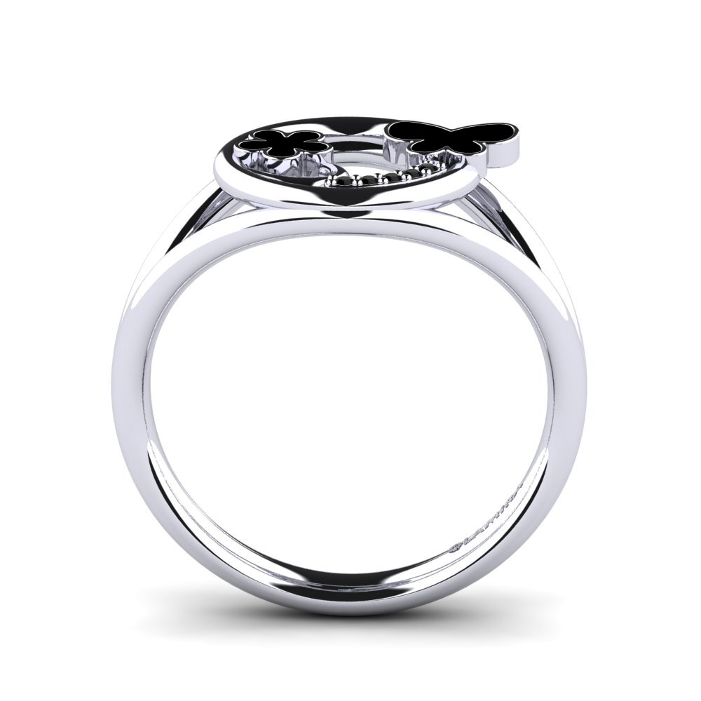 Schwarzer Diamant Ring Padma